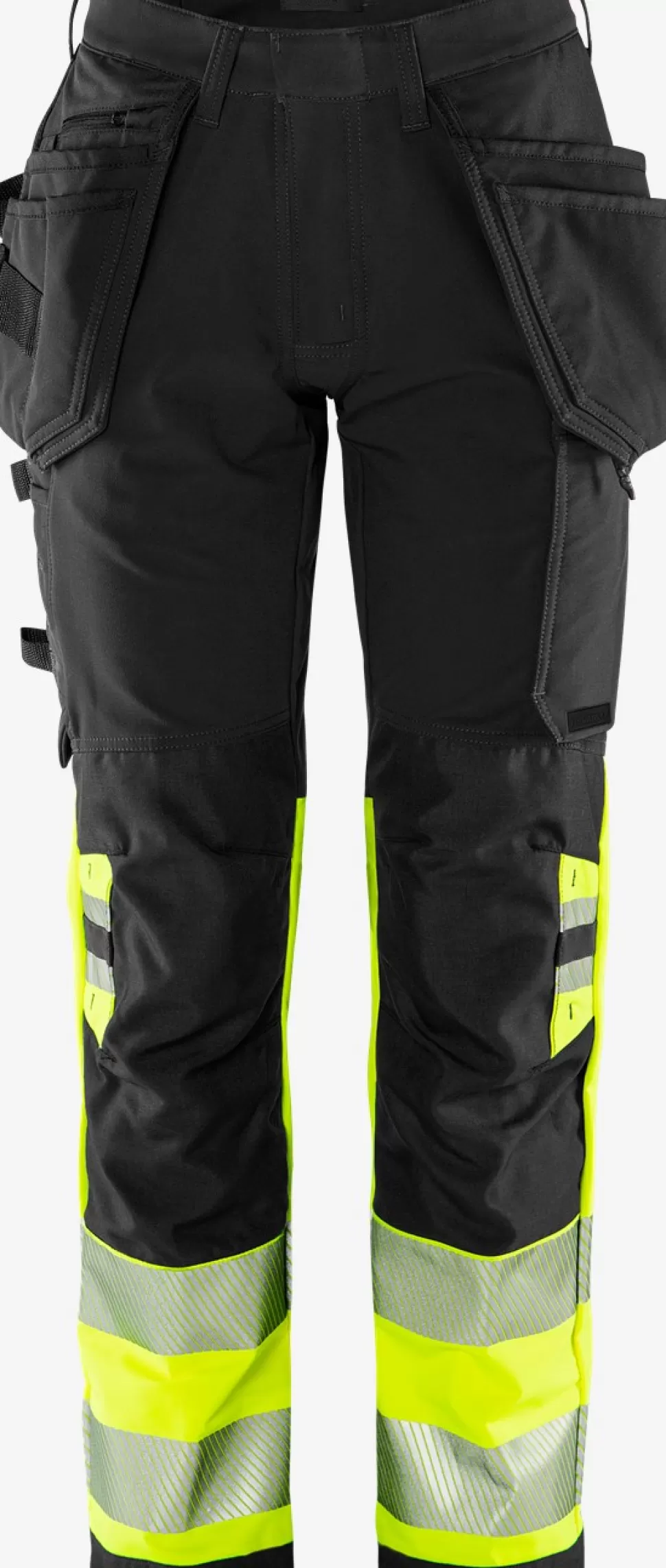 Damen Fristads Arbeitshosen | Warnschutz-Hosen<High Vis Green Handwerker Stretchhose Damen Kl. 1 2663 GSTP