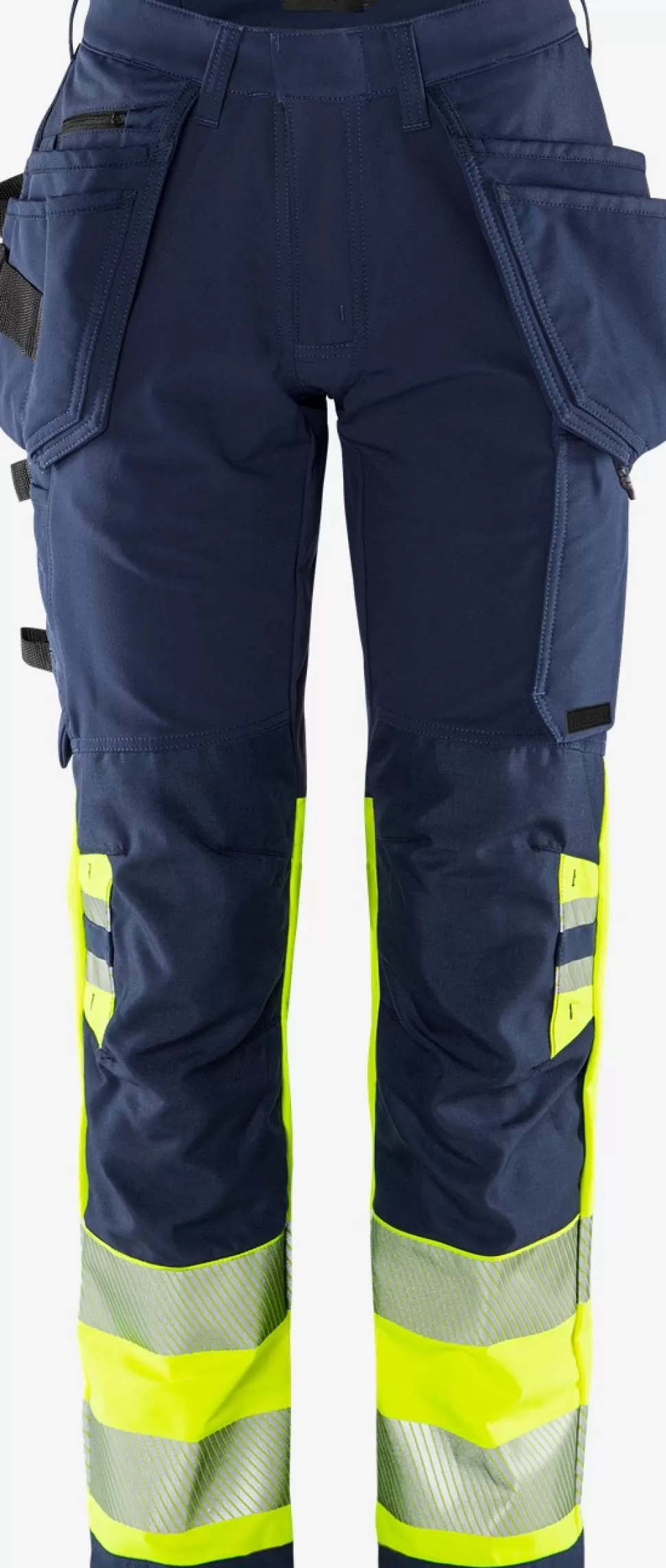 Damen Fristads Arbeitshosen | Warnschutz-Hosen<High Vis Green Handwerker Stretchhose Damen Kl. 1 2663 GSTP