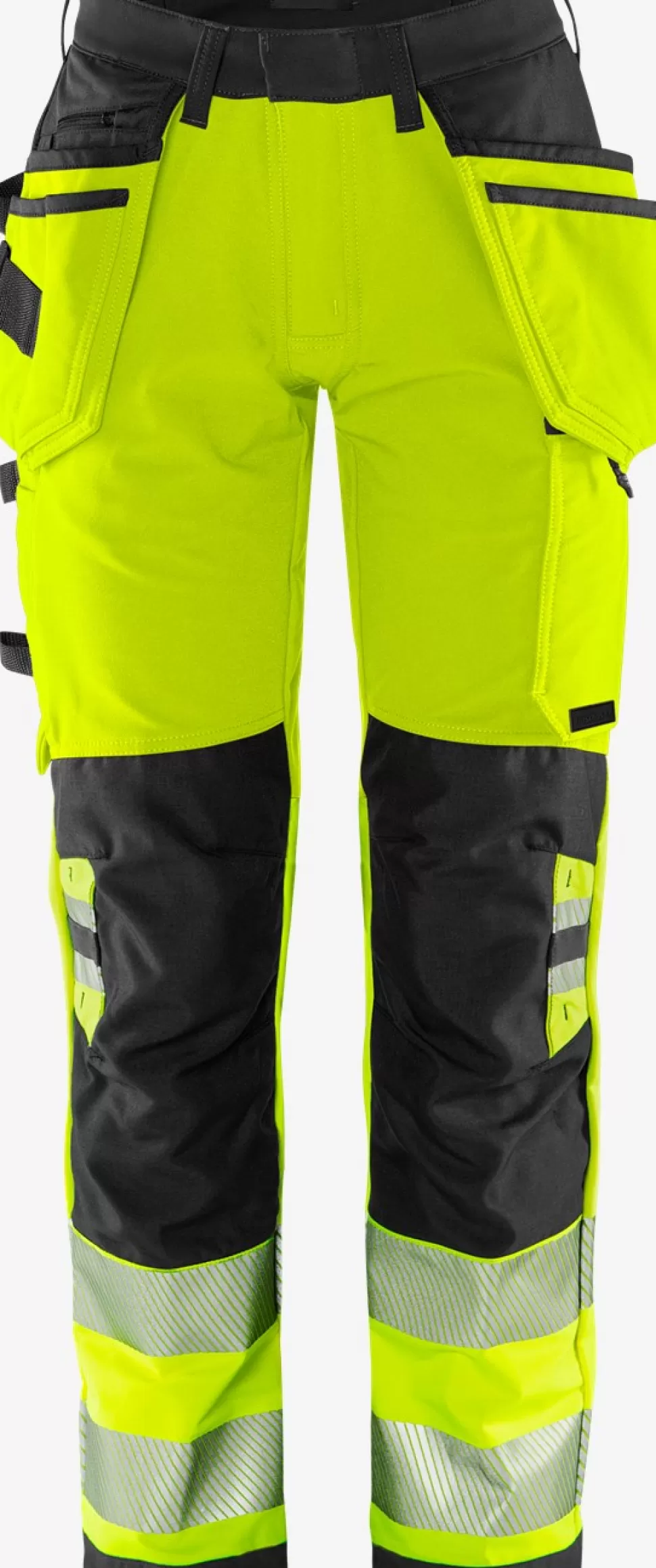 Damen Fristads Arbeitshosen | Warnschutz-Hosen<High Vis Green Handwerker Stretchhose Damen Kl. 2 2664 GSTP