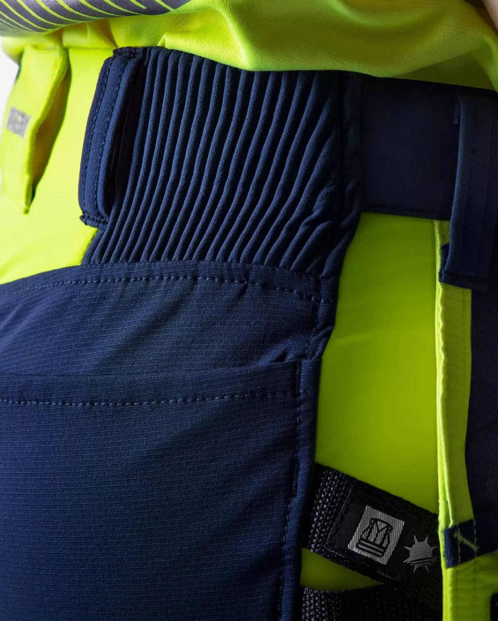 Damen Fristads Arbeitshosen | Warnschutz-Hosen<High Vis Green Handwerker Stretchhose Damen Kl. 2 2664 GSTP