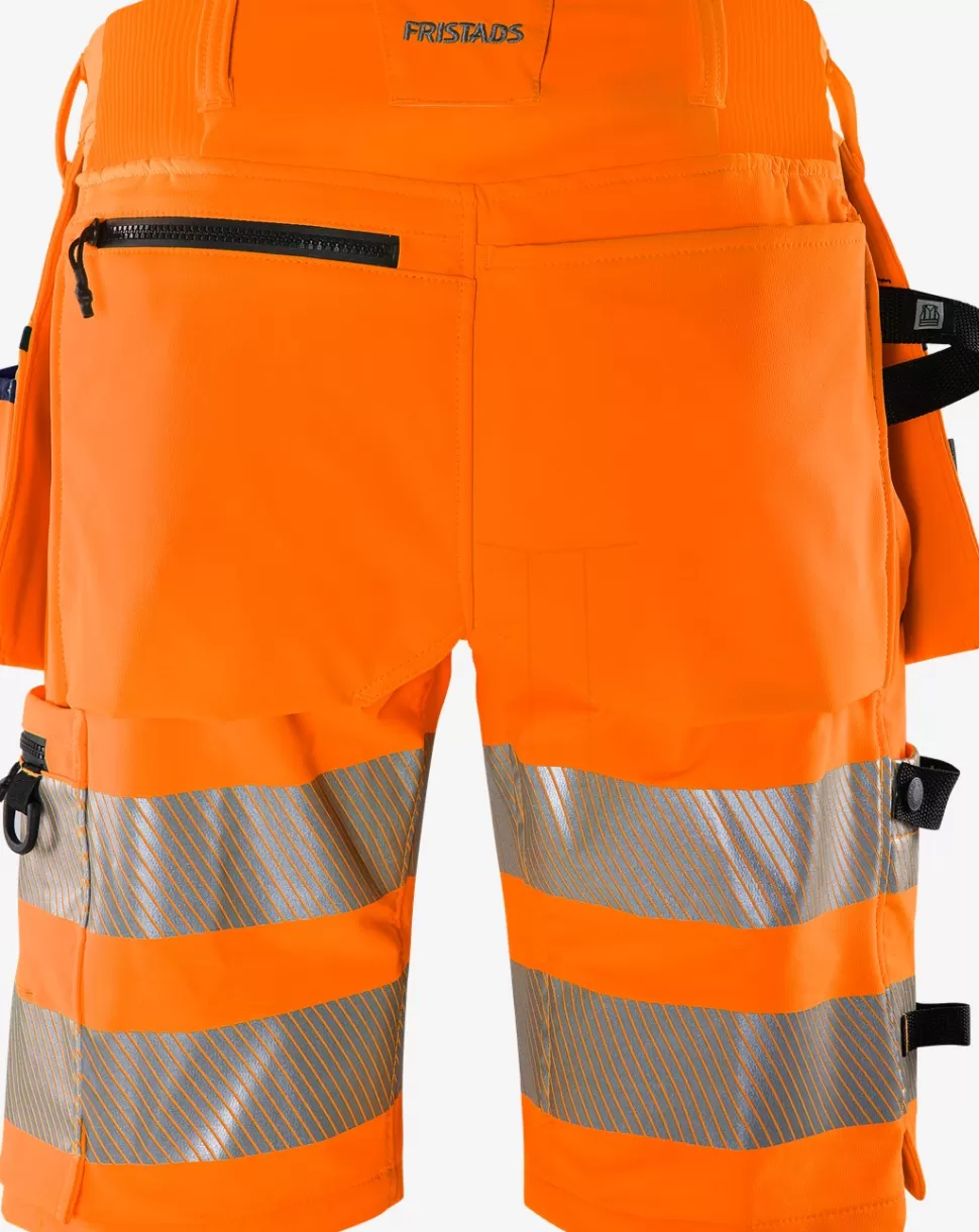 Fristads Arbeitsshorts<High Vis Green Handwerker Stretch-Shorts Kl. 2 2646 GSTP