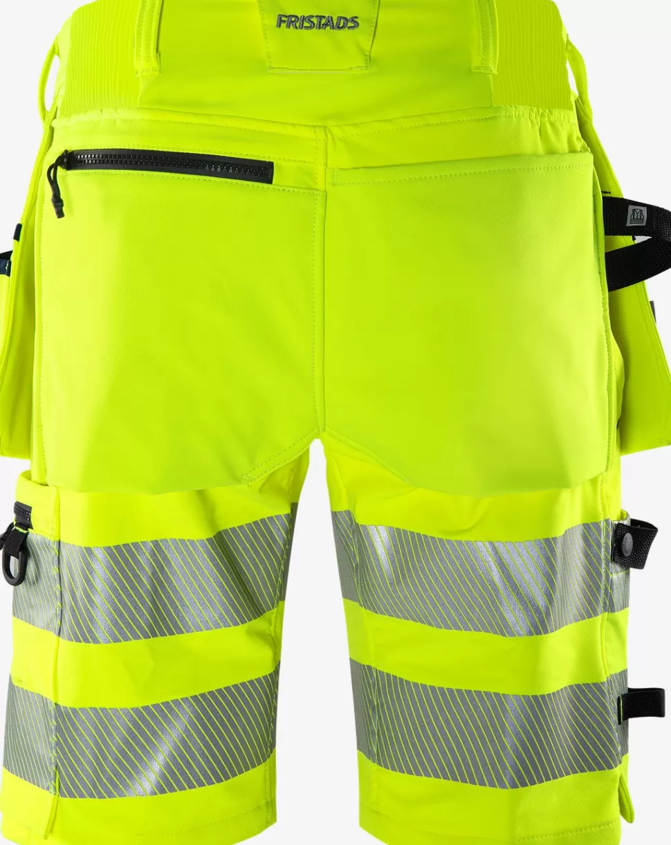 Fristads Arbeitsshorts<High Vis Green Handwerker Stretch-Shorts Kl. 2 2646 GSTP