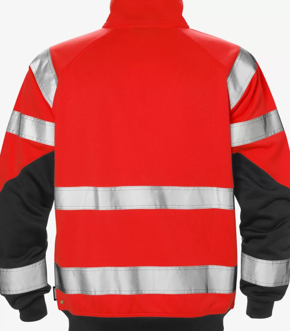 Herren Fristads Sweatshirts | Sweatshirts<High Vis Sweatjacke Kl. 3 7426 SHV