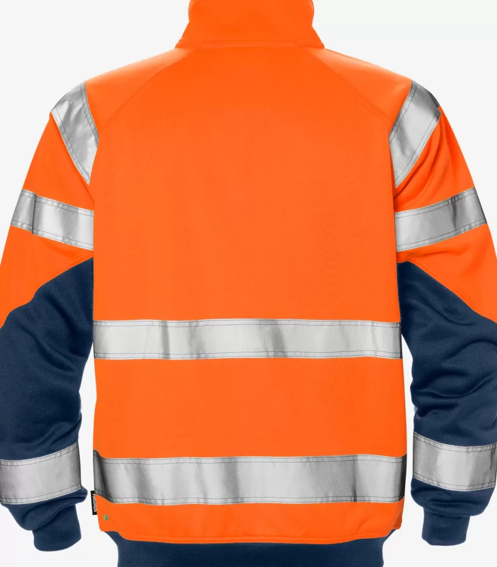 Herren Fristads Sweatshirts | Sweatshirts<High Vis Sweatjacke Kl. 3 7426 SHV