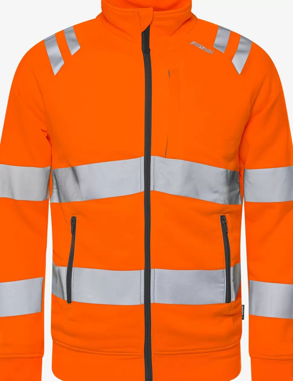 Herren Fristads Sweatshirts | Sweatshirts<High Vis Sweatjacke Kl. 3 7863 GPSW