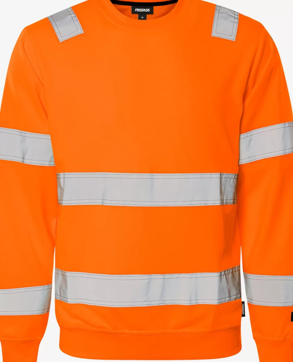 Herren Fristads Sweatshirts | Sweatshirts<High Vis Sweatshirt Kl. 3 7446 SHV