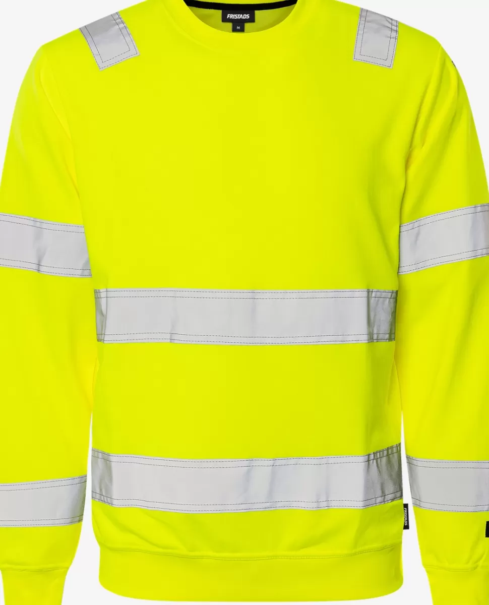 Herren Fristads Sweatshirts | Sweatshirts<High Vis Sweatshirt Kl. 3 7446 SHV
