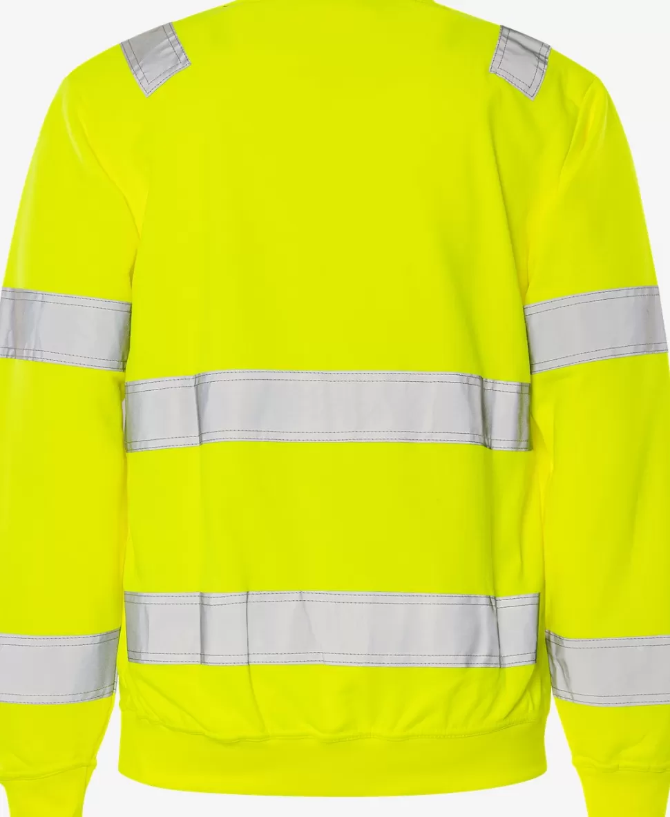 Herren Fristads Sweatshirts | Sweatshirts<High Vis Sweatshirt Kl. 3 7446 SHV