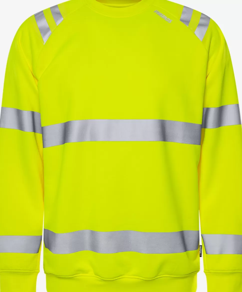 Herren Fristads Sweatshirts | Sweatshirts<High Vis Sweatshirt Kl. 3 7862 GPSW