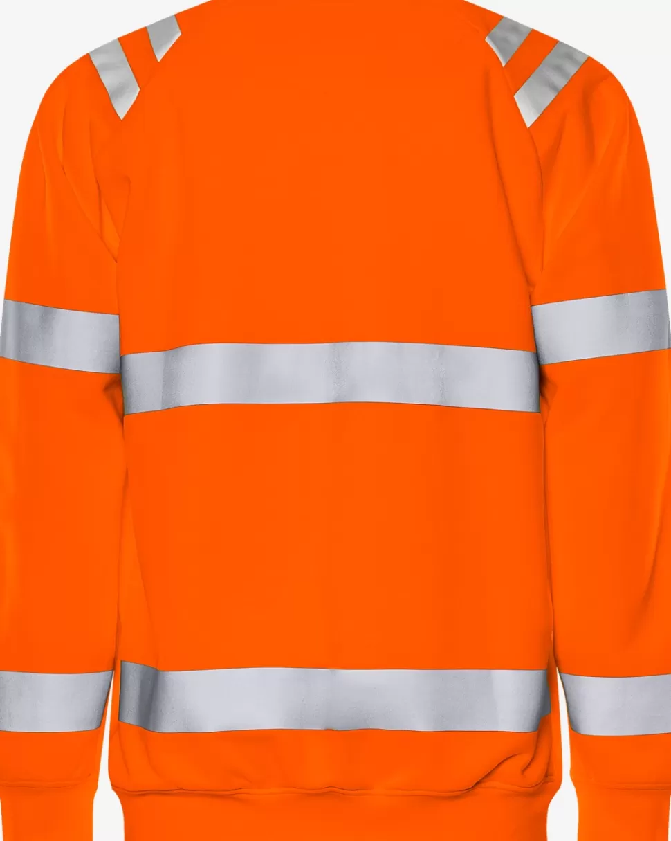 Herren Fristads Sweatshirts | Sweatshirts<High Vis Sweatshirt Kl. 3 7862 GPSW