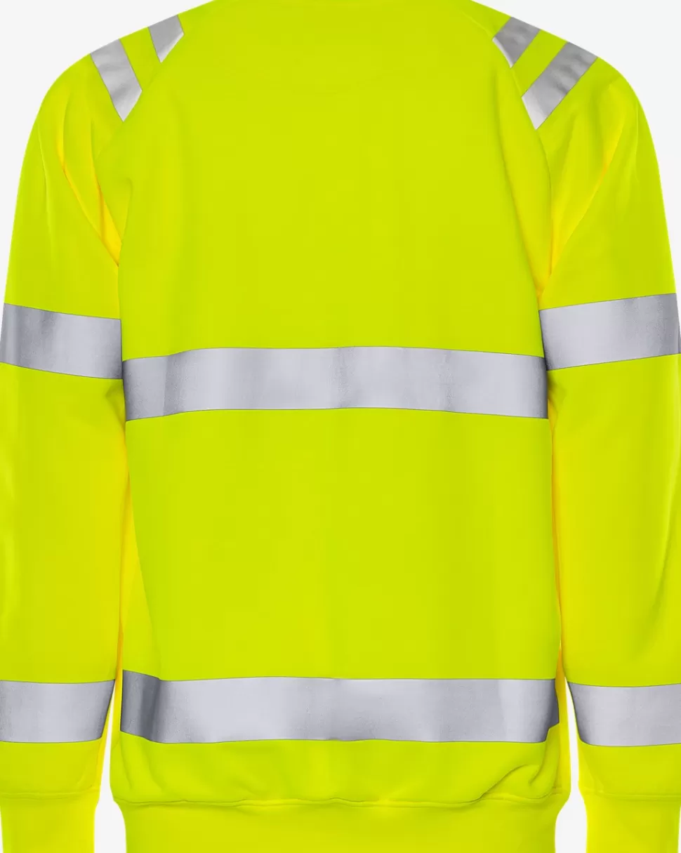 Herren Fristads Sweatshirts | Sweatshirts<High Vis Sweatshirt Kl. 3 7862 GPSW